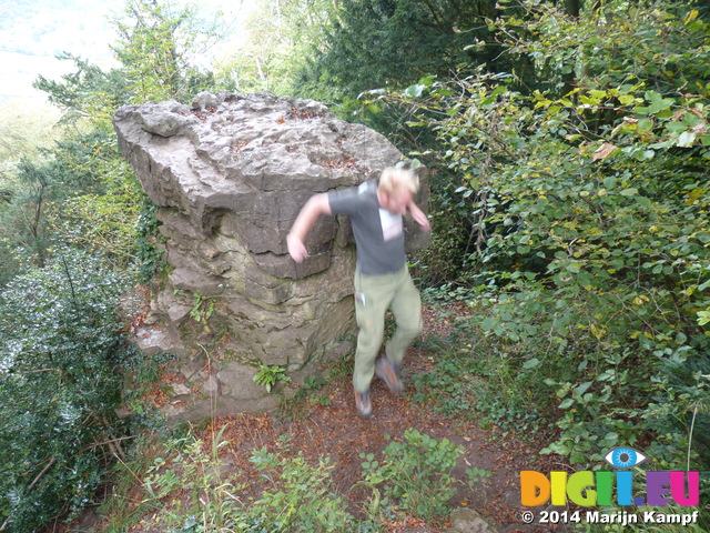 FZ008897 Marijn jumping of Devil's pulpit